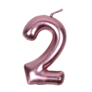 Happy Birthday No 2 Numeric Candle - Pink (NC-018) The Stationers